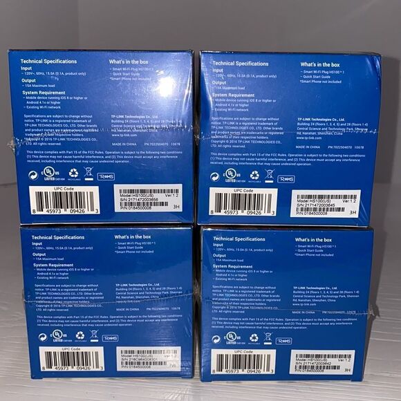 TP Link Smart Wi - Fi Plug Bundle Of 4 New Wit Tags - Picture 6 of 6